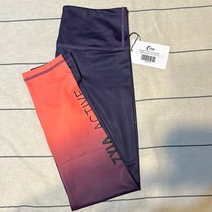 New Women’s ZYIA Active Purple Ombré Light n Tight Hi-Rise 7/8 Leggings